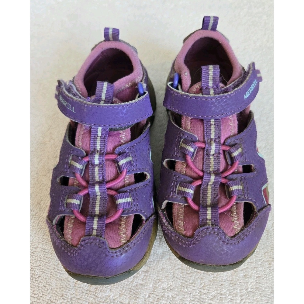 Merrell Girls Hydro Hiker Fisherman Sandal Purple Pink Size 8 Youth